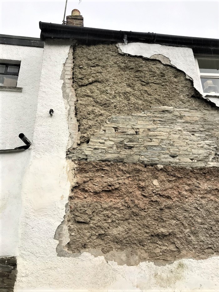 Cob Wall Collapse Cornwall 