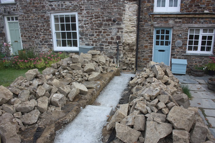 Preparing For Stone Wall Construction Cornwall