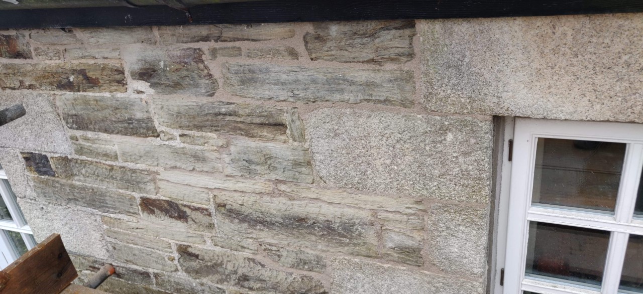 Lime Pointing Grade II Listed Property Mid Cornwall