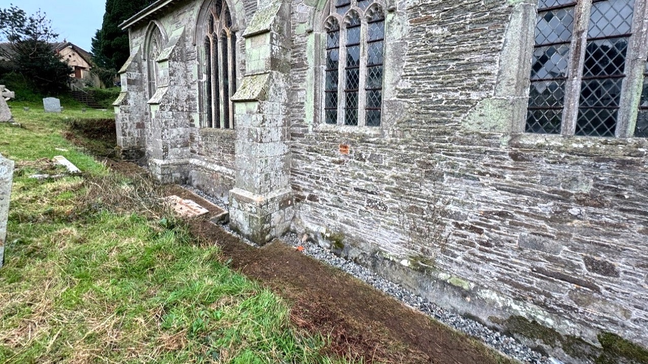 Land Drainage Grade I Listed Church St Austell