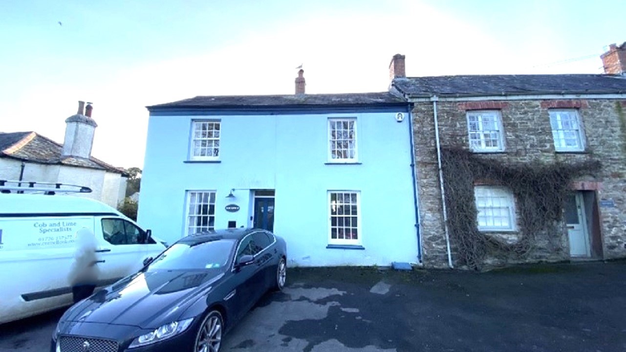 Lime Rendering and Lime Pointing Cob Cottage Cornwall