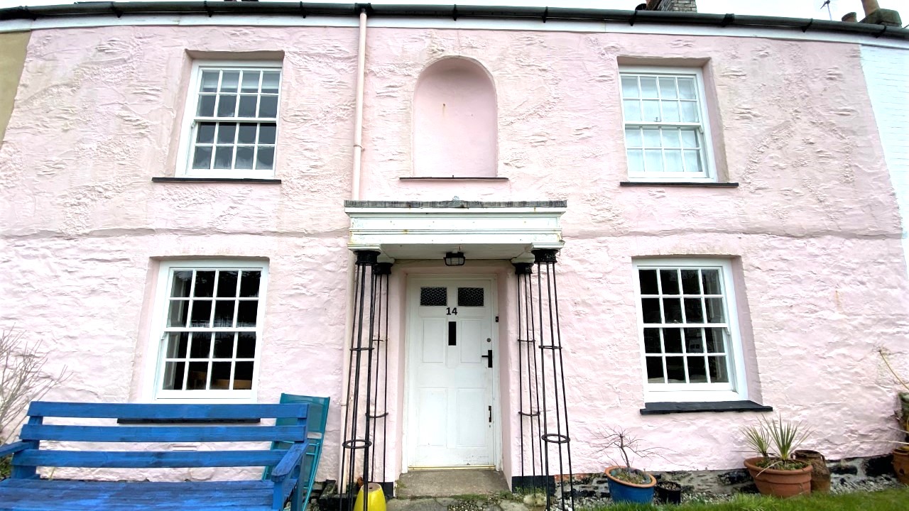 Lime Rendering & Lime Pointing Cob and Stone Cottage Charlestown