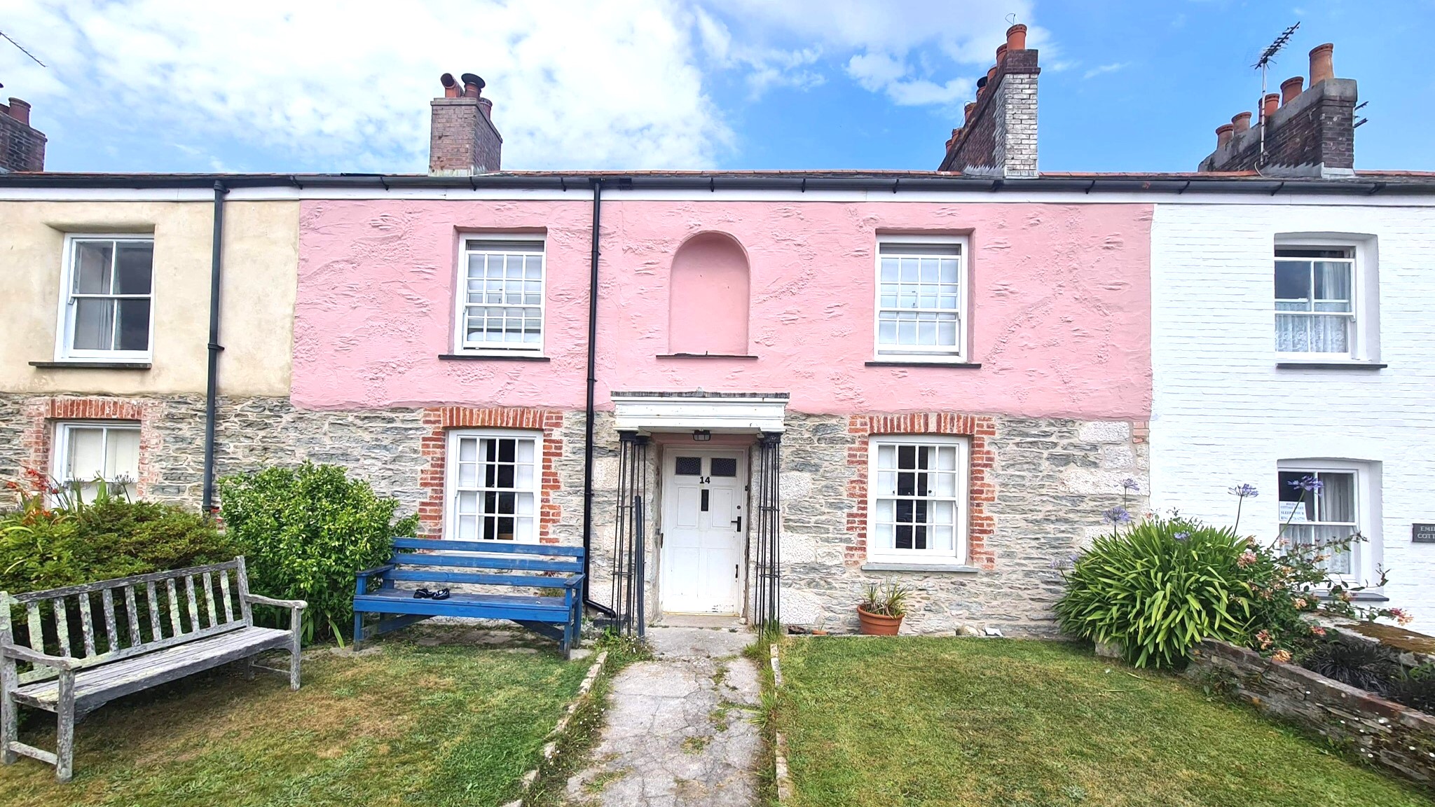 Lime Rendering and Lime Pointing Cob and Stone Cottage Charlestown